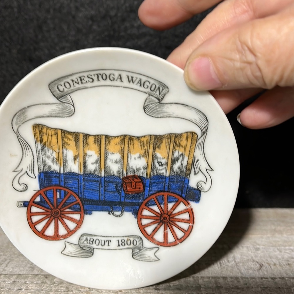 LIPPER & MANN CREATIONS PIN DISH CONESTOGA WAGON JAPAN